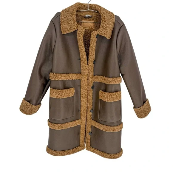 NWOT Bearpaw Sherpa Mixed Media Jacket Coat - Picture 2 of 8